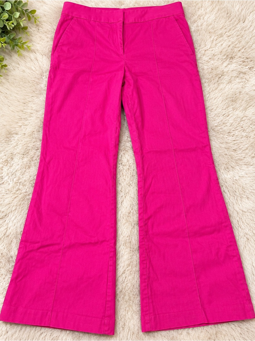 LOFT Fuchsia Wide-Leg Pants